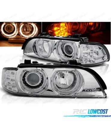 FAROS BMW E39 95-03 OJOS ANGEL CROMADO LED
