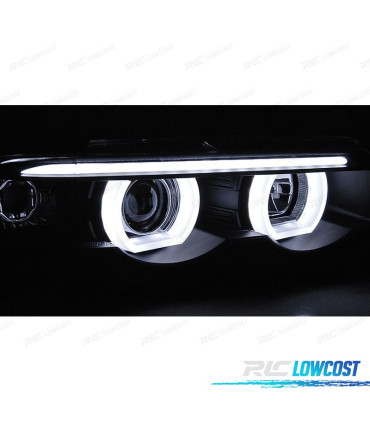 FAROS PARA BMW E38 94-01 OJOS ANGEL LED NEGRO