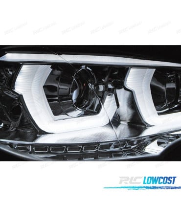 FAROS BMW X5 E70 07-13 LED OJOS ANGEL CROMADOS