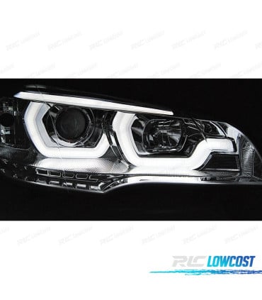 FAROS BMW X5 E70 07-13 LED OJOS ANGEL CROMADOS