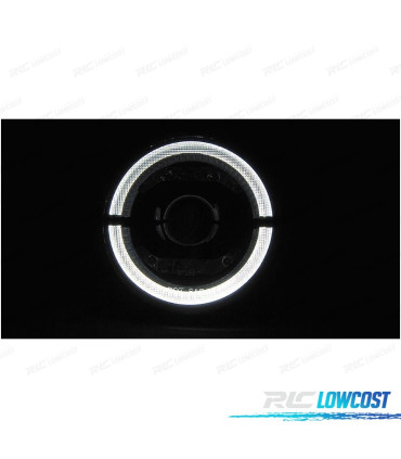FAROS PARA JEEP WRANGLER 96-18 OJOS ANGEL FULL LED NEGRO