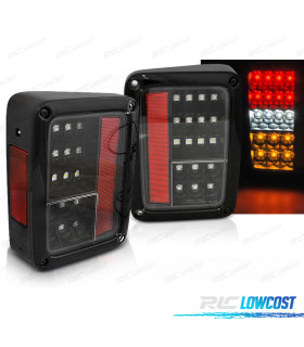 PILOTOS PARA JEEP WRANGLER 07-18 FULL LED NEGRO