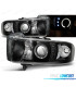 FAROS PARA DODGE RAM 94-01 LED OJOS ANGEL NEGRO