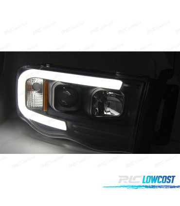 FAROS PARA DODGE RAM 02-06 TUBE LED NEGRO