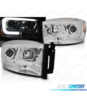 FAROS PARA DODGE RAM 06-08 TUBE LED CROMADOS