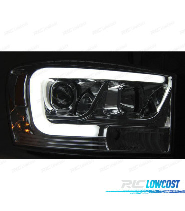FAROS PARA DODGE RAM 06-08 TUBE LED CROMADOS