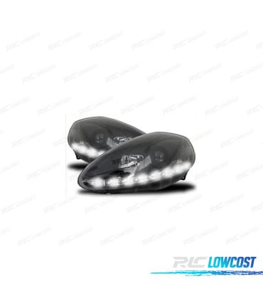 FAROS PARA FIAT GRANDE PUNTO 08-11 LED NEGROS