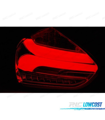 PILOTOS PARA FORD FOCUS MK3 15-18 LED DINÁMICOS ROJO CLARO