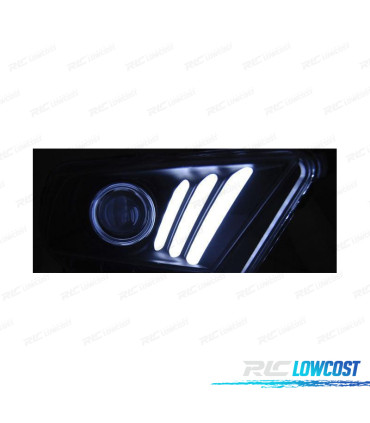 FAROS PARA FORD MUSTANG MKV 10-13 LED DINÁMICOS CROMADOS