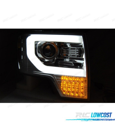 FAROS PARA FORD F150 08-14 LED CROMADO