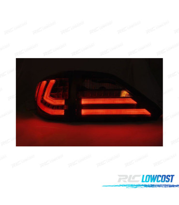 PILOTOS LEXUS RX III 350 09-12 LED DINAMICOS NEGRO CROMADO