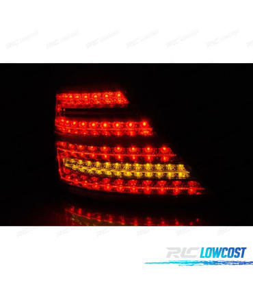 PILOTOS MERCEDES W221 05-09 LED DINÁMICO ROJO AHUMADO