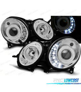 FAROS PARA MERCEDES W211 02-06 LED CROMADOS
