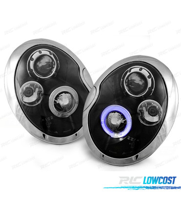 FAROS PARA MINI COOPER 01-06 OJOS ANGEL NEGROS