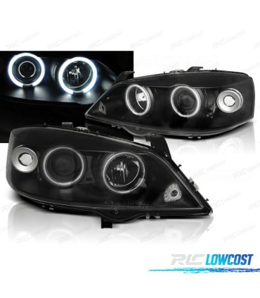FAROS PARA OPEL ASTRA G 97-04 OJOS ANGEL NEGROS