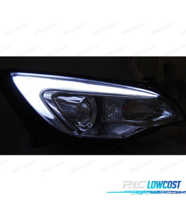 FAROS OPEL ASTRA J 10-15 TUBE LED CROMADOS