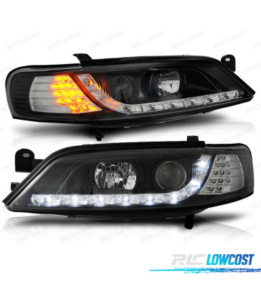 FAROS OPEL VECTRA B 96-98 LUZ DIURNA LED NEGRO