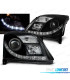 FAROS OPEL VECTRA C 02-05 LUZ DIURNA LED NEGROS
