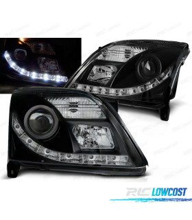 FAROS OPEL VECTRA C 02-05 LUZ DIURNA LED NEGROS