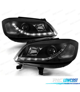 FAROS PARA OPEL ZAFIRA 99-05 LUZ DIURNA LED NEGROS
