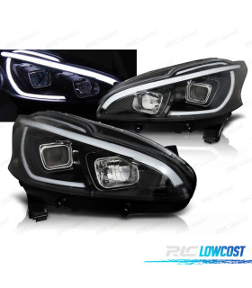 FAROS PARA PEUGEOT 208 12-15 TUBE LIGHT LED NEGROS