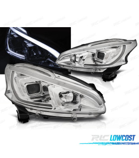 FAROS PEUGEOT 208 12-15 TUBE LIGHT LED CROMO