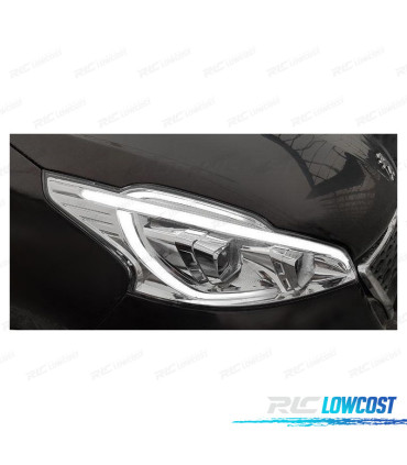 FAROS PEUGEOT 208 12-15 TUBE LIGHT LED CROMO