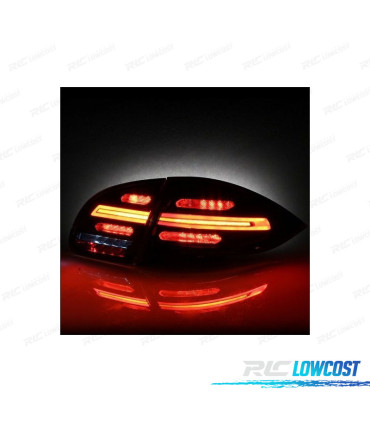 PILOTOS PARA PORSCHE CAYENNE 10-15 FULL LED BAR DINÁMICOS ROJO NEGROS