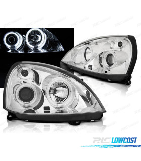 FAROS PARA RENAULT CLIO II 01-05 OJOS ANGEL CCFL CROMADOS