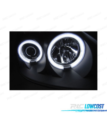 FAROS PARA RENAULT CLIO II 01-05 ANGEL EYES LED NEGROS