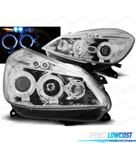 FAROS OJOS ANGEL PARA RENAULT CLIO 3 05-09 CROMADO