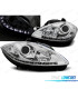 FAROS PARA SEAT LEON Y ALTEA 09-12 LUZ DIURNA FONDO CROMO