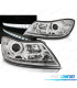 FAROS PARA SKODA OCTAVIA 08-13 LUZ DIURNA REAL DRL CROMO