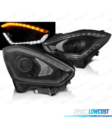FAROS PARA SUZUKI SWIFT 17- TUBE LIGHT DRL DINAMICOS NEGROS