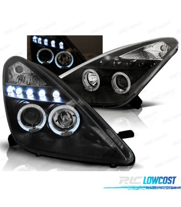 FAROS PARA TOYOTA CELICA T23 99-05 LED OJOS ANGEL NEGROS