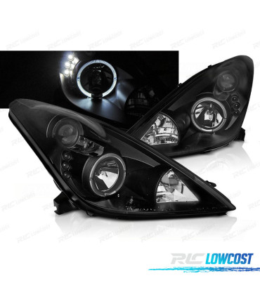 FAROS PARA TOYOTA CELICA T23 99-05 OJOS ANGEL NEGROS