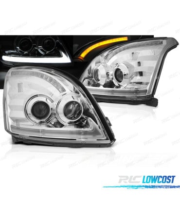 FAROS TOYOTA LAND CRUISER FJ120 03-08 TUBE LIGHT DINAMICOS CROMO