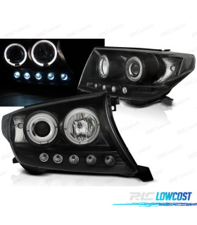 FAROS PARA TOYOTA LAND CRUISER FJ200 07-12 OJOS ANGEL NEGROS