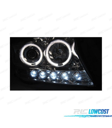 FAROS TOYOTA LAND CRUISER FJ200 07-12 OJOS ANGEL CROMADOS