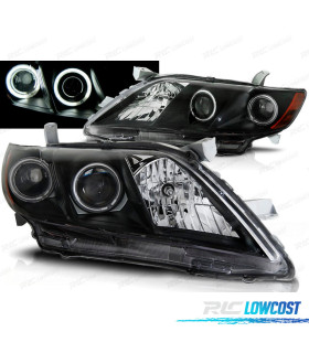 FAROS PARA TOYOTA CAMRY 6 XV40 06-09 OJOS ANGEL NEGROS