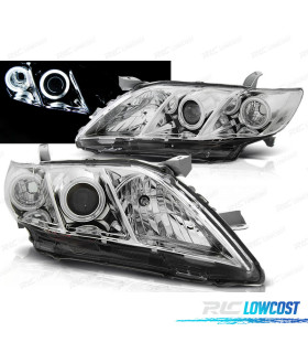 FAROS PARA TOYOTA CAMRY 6 XV40 06-09 OJOS ANGEL CROMO
