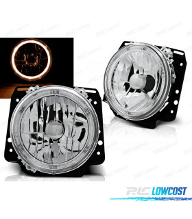 FAROS OJOS ANGEL PARA VOLKSWAGEN VW GOLF II 83-91 CROMADOS