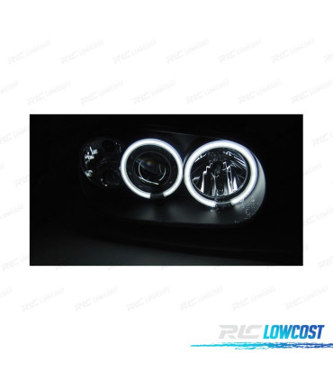 FAROS VOLKSWAGEN VW GOLF 4 OJOS ANGEL NEGROS