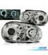 FAROS PARA VOLKSWAGEN VW GOLF 4 97-03 OJOS ANGEL CROMO