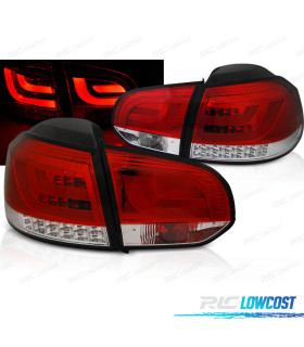PILOTOS PARA VOLKSWAGEN VW GOLF 6 08-12 LED ROJO CLARO