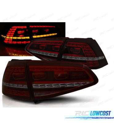 PILOTOS VOLKSWAGEN VW GOLF 7 12-17 DINAMICOS LOOK GTI ROJO AHUMADO
