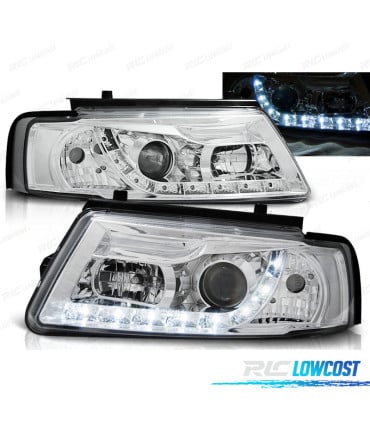 FAROS PARA VOLKSWAGEN VW PASSAT 3B 96-00 DAYLIGHT CROMADOS
