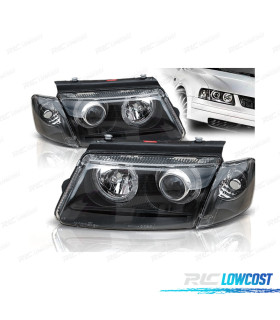 FAROS PARA VOLKSWAGEN VW PASSAT 3B 96-00 OJOS ANGEL NEGROS