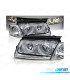 FAROS PARA VOLKSWAGEN VW PASSAT 3B 96-00 OJOS ANGEL CROMO