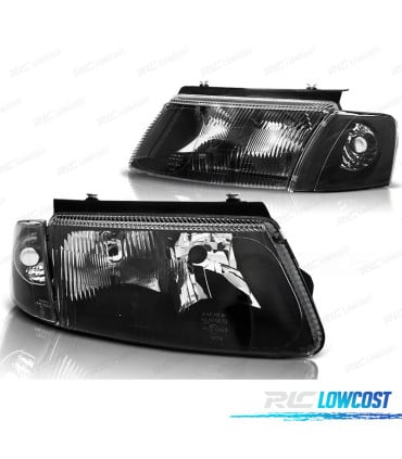FAROS PARA VOLKSWAGEN VW PASSAT 3B 96-00 NEGROS CON NIEBLA